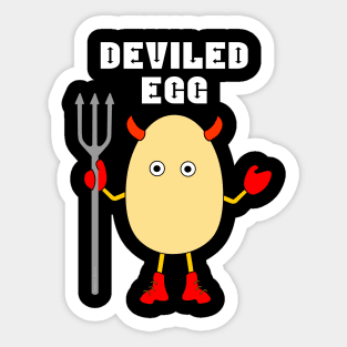 Deviled Egg White Text Sticker